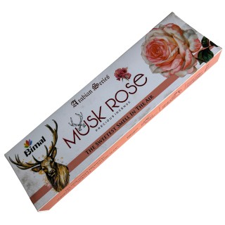 Bimal Agarbatti Arabian Series MUSK ROSE Precious Incense Sticks, 50g