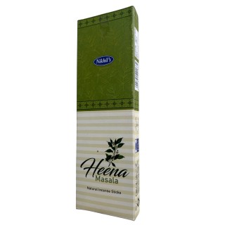 Nikhil Products HEENA Masala Natural Incense Sticks, 50g