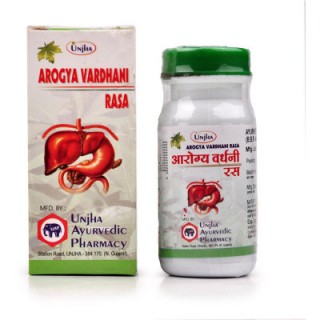 Unjha Pharmacy AROGYAVARDHINI RASA, 40 Tablets, Diseases of heart, Stomach, Liver