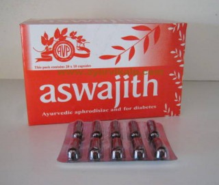 Arya Vaidya Pharmacy, ASWAJITH, Ayurvedic Capsules, For Aphrodisiac & Diabetes