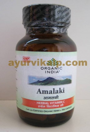 Organic India AMALAKI, 60 Capsules, for Cold, Fever, Allergy, Skin Infection