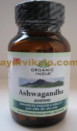Organic India ASHWAGANDHA, 60 Capsules, Vigor & Vitality