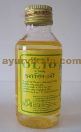 Ashwin's OLIO Oil, 100ml, Useful for Body Massage, Made with Olive Oil & Sunflower