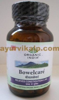 Organic India BOWELCARE, 60 Capsules, for  Chronic Constipation
