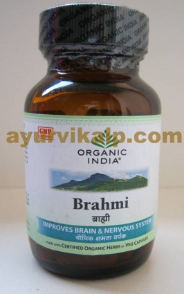 Organic India BRAHMI, 60 Capsules, for Mental Stress, Depression