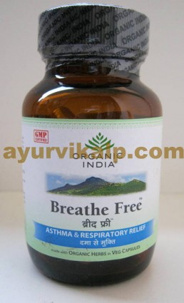 Organic India BREATHE FREE, 60 Capsules for Allergic Asthma