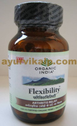 Organic India FLEXIBILITY, 60 Capsules for Inflamed Joints, Gout