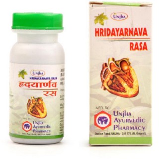 Unjha Pharmacy HRIDAYARNAVA RAS, 80 Tablets, Heart Diseases & Heaviness in Chest