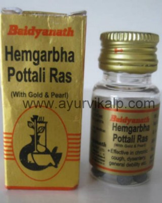 HEMGARBHA POTTALI Ras (Sharangdhar Samhita) Baidyanath, 5 Tablets