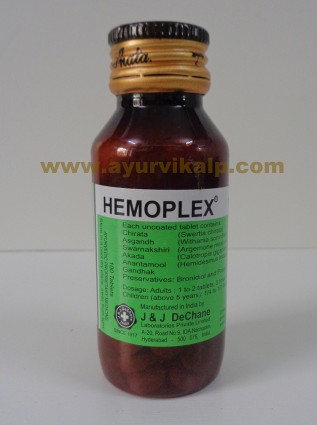 J & J Dechane, HEMOPLEX, 100 Tablets, Anti-Infective | United States