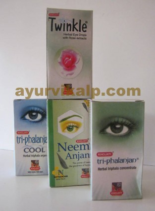 Khojati Herbal Eye Drops Neem Anjan,Triphalanjan,Twinkle