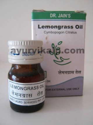 Dr. Jain's LEMONGRASS Oil, 5ml, Antiseptic, Astringent