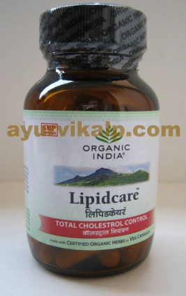 Organic India LIPIDCARE, 60 Capsules, Lowers LDL and Enhances HDL