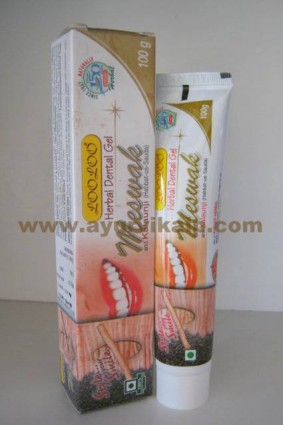 Khojati, LOOLOO HERBAL DENTAL GEL MESWAK & KALAUNJI, 100g, Style Your Smile