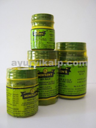 Monisons PAIN Balm,10,25,45 &100gm, for Headache & Cold