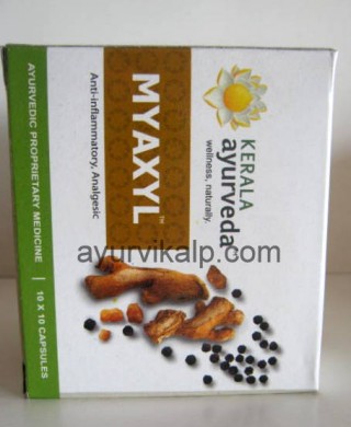 MYAXYL, Kerala Ayurveda, 100 Capsules, Herbal Analgesic, Anti Inflammatory