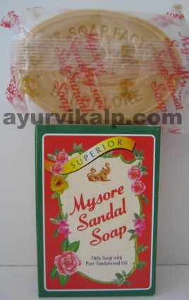 Mysore Sandal Soap, 125g, Only Soap with Pure Sandalwood Oil