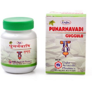Unjha Pharmacy PUNARNAVADI GUGGULU, 60 Tablets, For Gout, Sciatica, Backache, Spondylosis