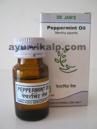 Dr. Jain's PEPPERMINT Oill, 10ml, Hepatic, Mental Stimulant, Nerve Tonic