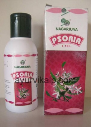 PSORIA Oil, Nagarjuna, 100 ml, Psoriasis, Dandruff, Scaling, Fungal Infections