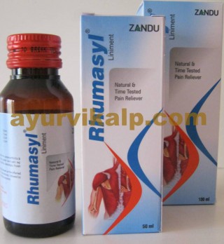 Zandu RHUMASYL Liniment, 50,100ml, for Osteoarthritis & Rheumatoid Arthritis