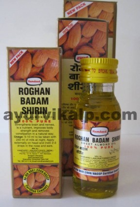 Hamdard ROGHAN BADAM SHIRIN Almond Oil, 25ml, 50ml, 100ml, strengthens brain & nerves