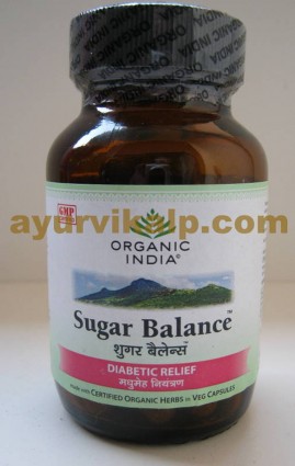 Organic India SUGAR BALANCE, 60 Capsules, for Diabetes