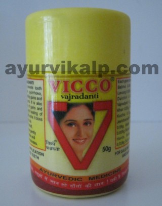 Vicco VAJRADANTI Tooth Powder, 50gm, for Application on Gums & Teeth