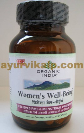 Organic India WOMEN WELL BEING, 60 Capsules, regularizes irregular Menstrual cycles