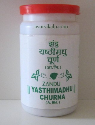 Zandu YASTHIMADHU Churna, Indian Licorice Powder (Glycyrrhiza Glabra) Useful In Cough, Asthma & Hoarseness