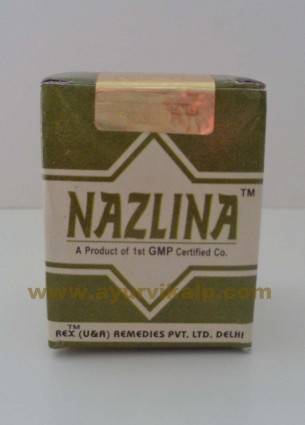 Rex Remedies, NAZLINA, 20 Pills,  Headache, Fever, Throat problems