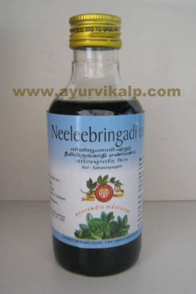 Arya Vaidya, Ayurvedic NEELEEBRINGADI OIL, 200ml, Useful In Hair Fall. Premature  Graying Hair, Dandruff